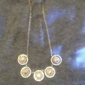 Yellow gold color sparkly necklace